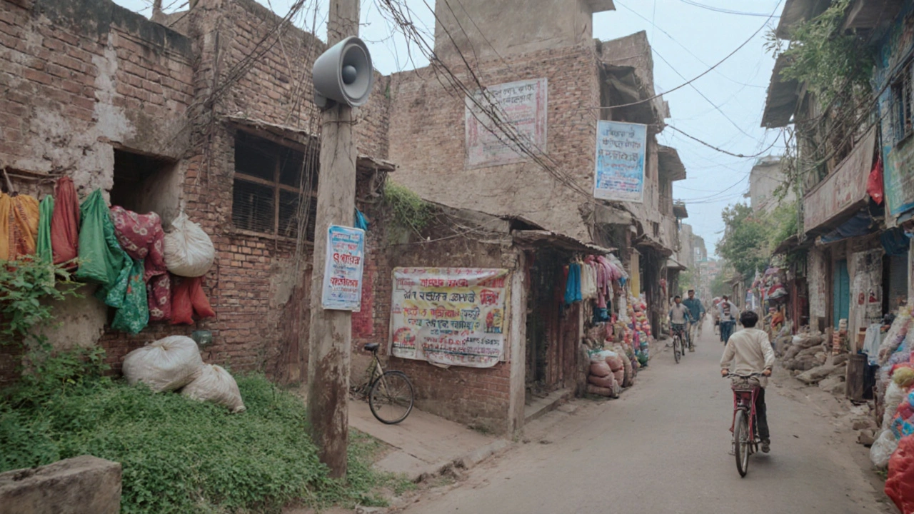 नवादा वार्ड 14 में झुके बिजली के पोल और खराब जल निकासी की समस्या