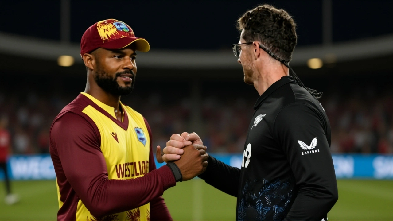 एडन पार्क में न्यूजीलैंड ने वेस्टइंडीज को 3 रन से हराकर सीरीज 1-1 कर दी