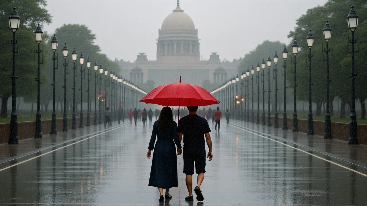 1000km लंबा 'सीधी ट्रफ' सिस्टम: दिल्ली-NCR में गिरा पारा, ओलावृष्टि का कहर